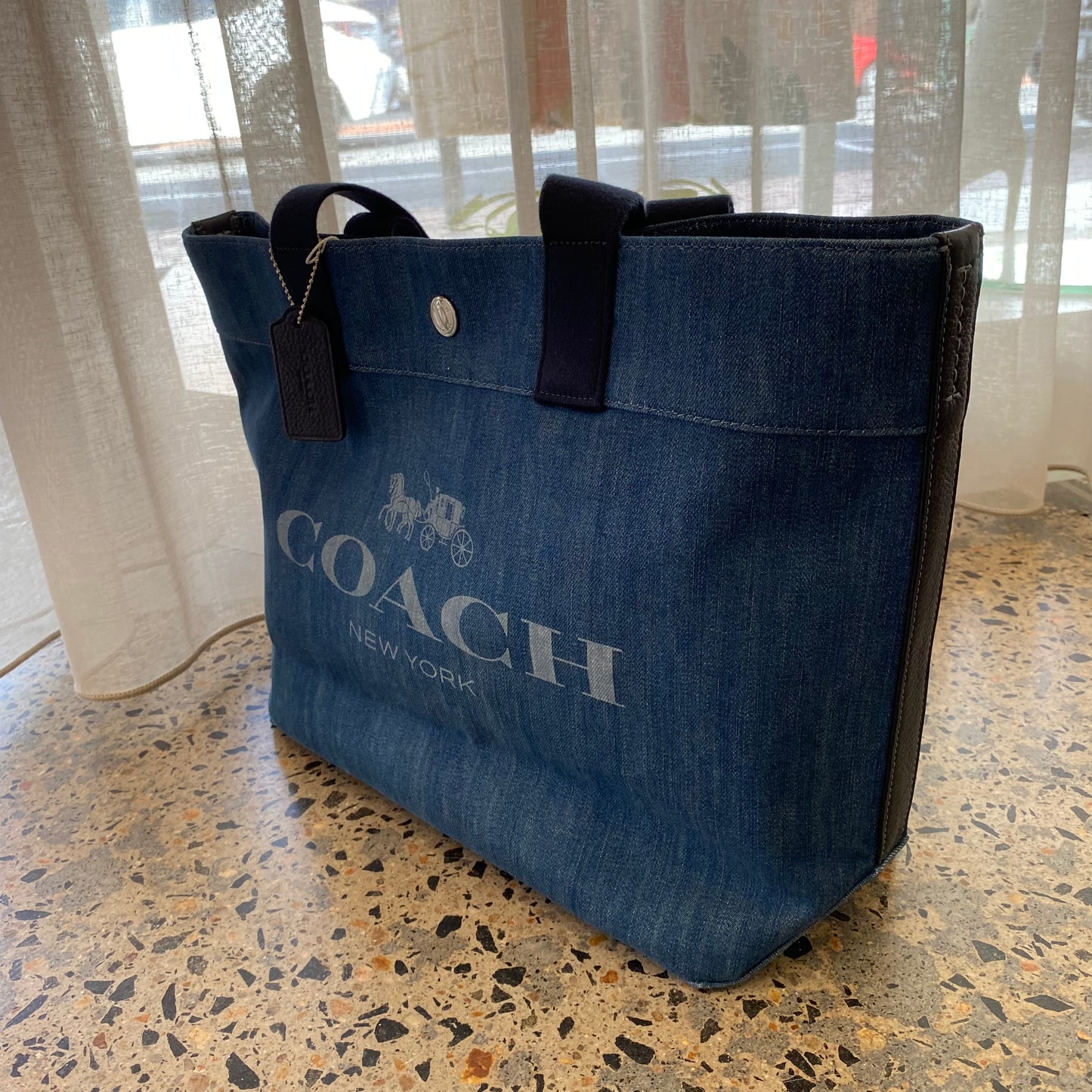 Coach Blue Denim Tote Bag
