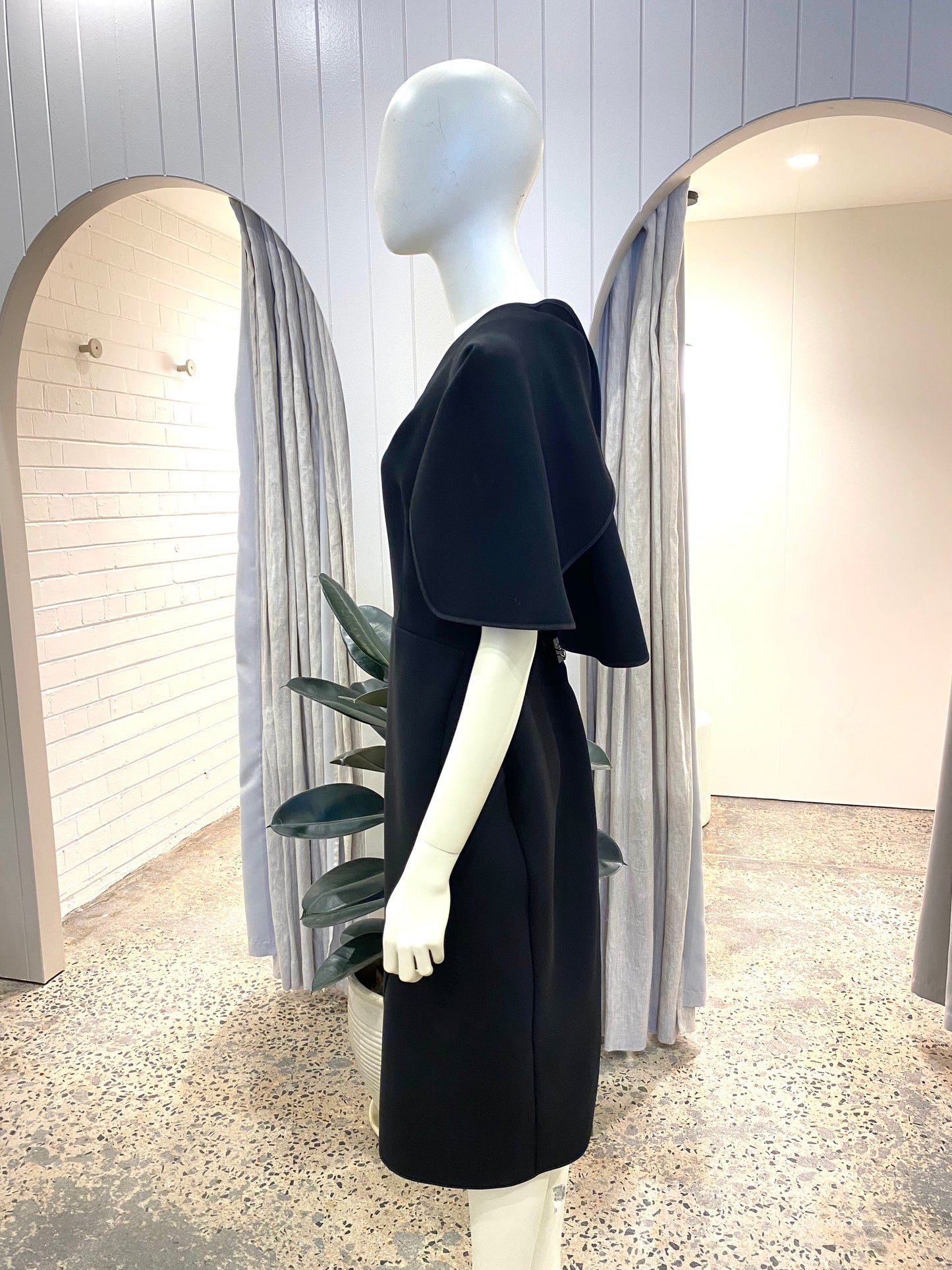 Maticevski Black Vowed Plunge Dress - Size 16