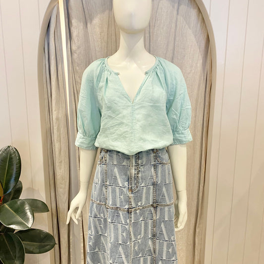 Country Road Mint Blouse - Size 10