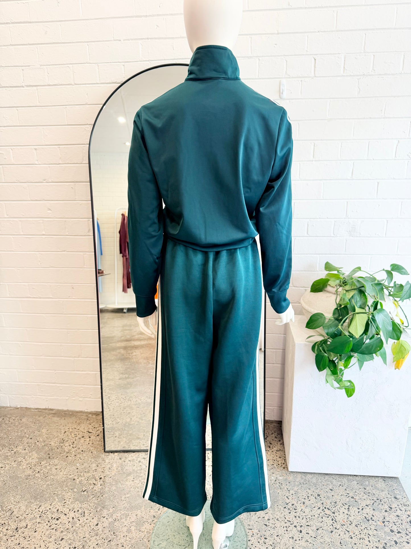 Adidas Dark Green Adicolor Classics Firebird Track Pants - Size Small (8-10)