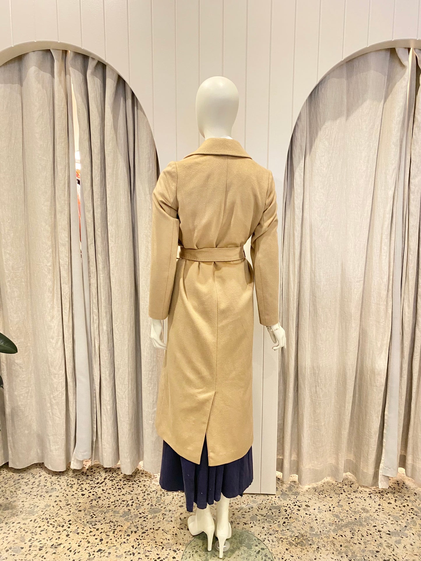 Cable Melbourne Camel Evans Wool Coat - Size 8