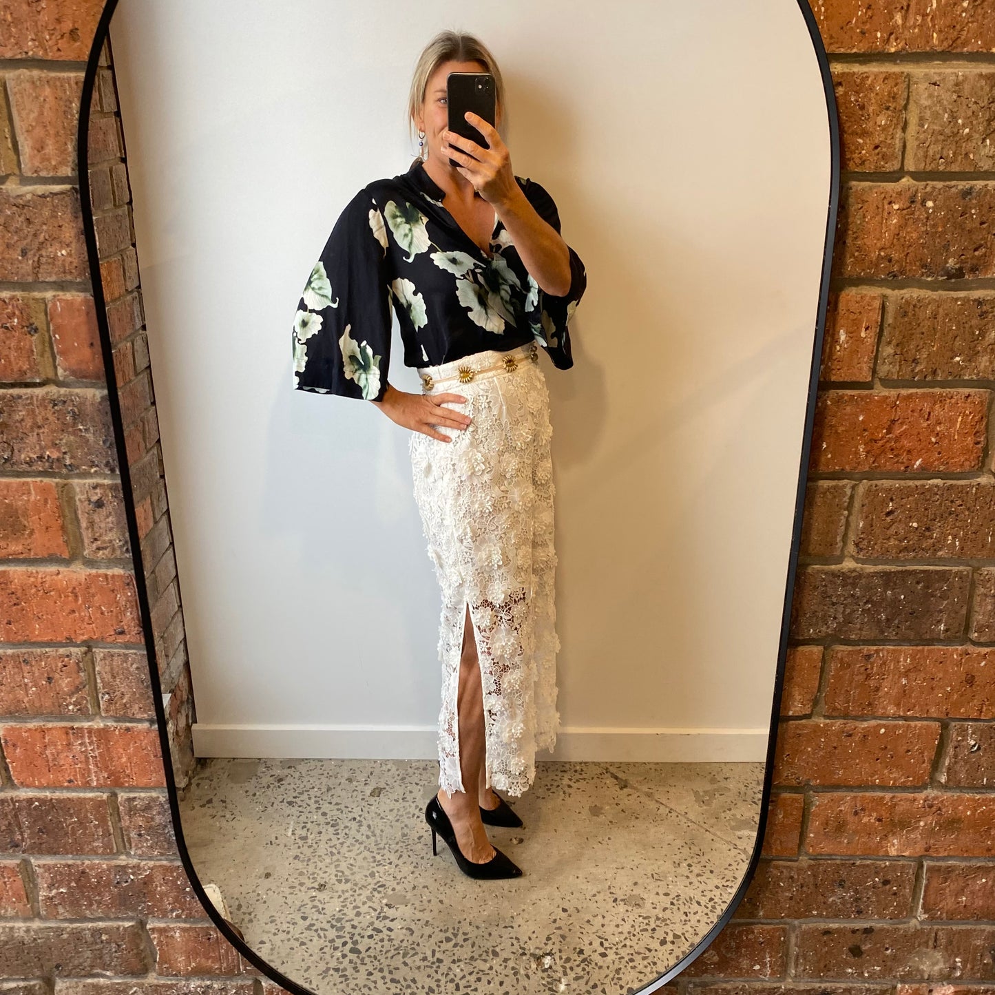 Zimmermann Raie Belt Midi Skirt - Size 2 (10)