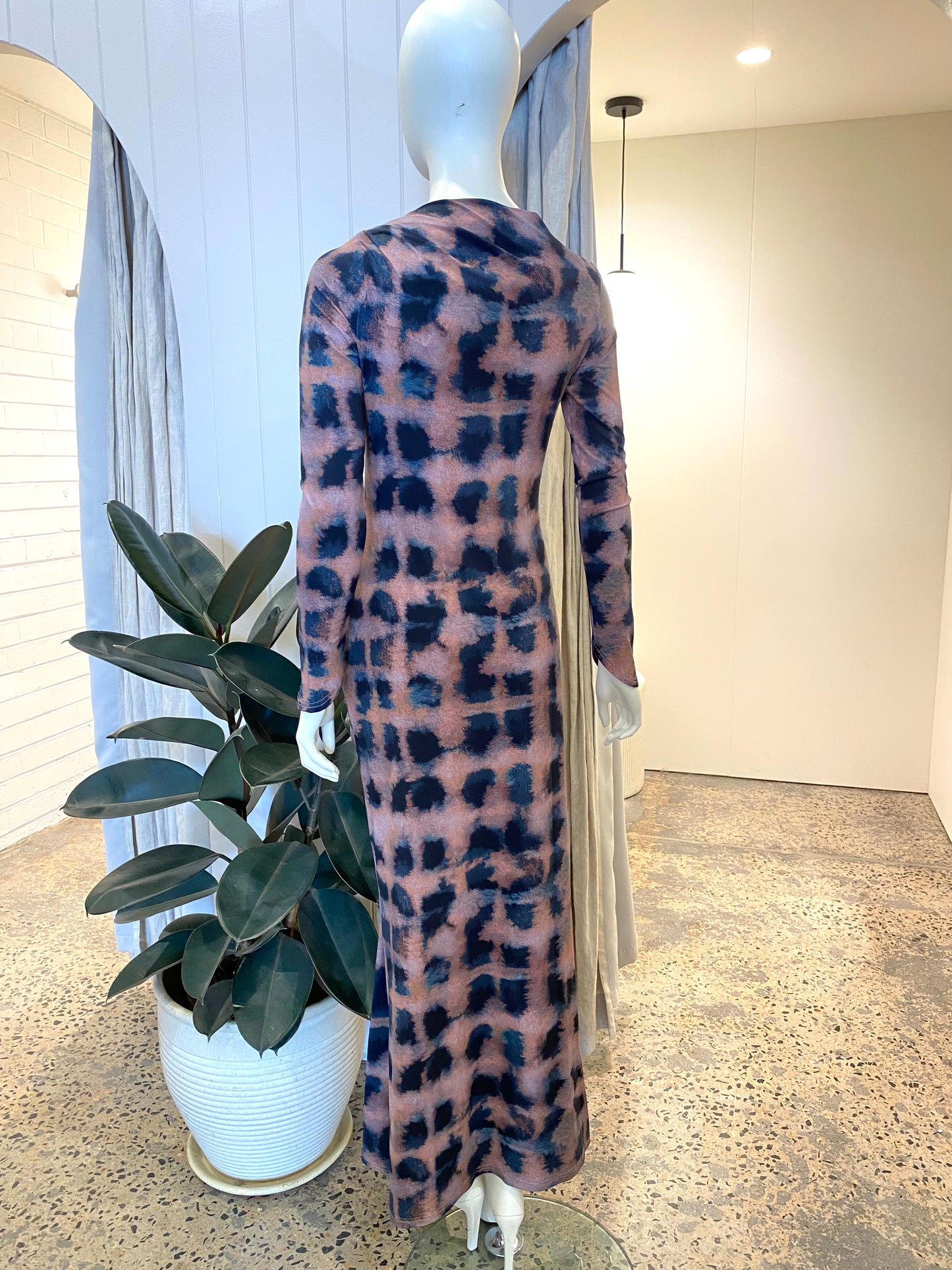Suboo Shibori Maxi Dress in Tortoiseshell - Size M (10/12)