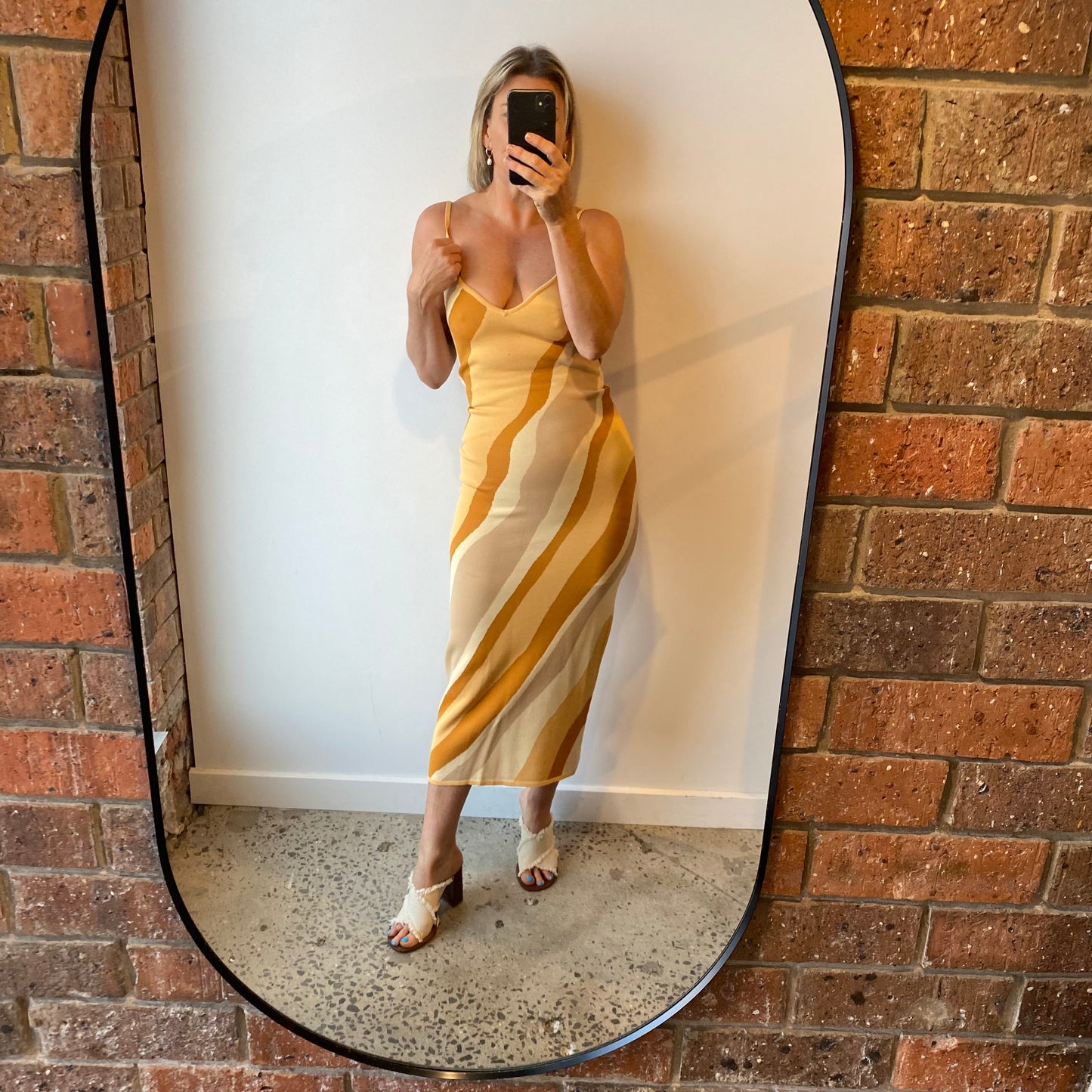 St Cloud Wave Knit Dress - Size M (10)