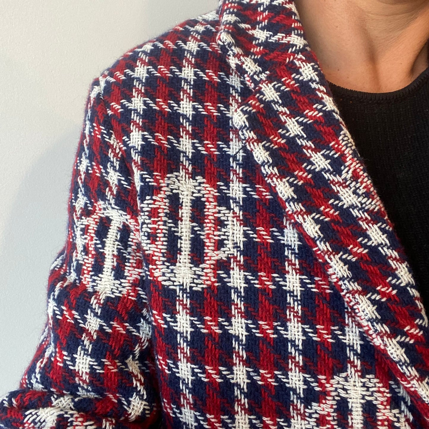 Maje Clover Plaid Jacquard Jacket - Size 40 (8/10)
