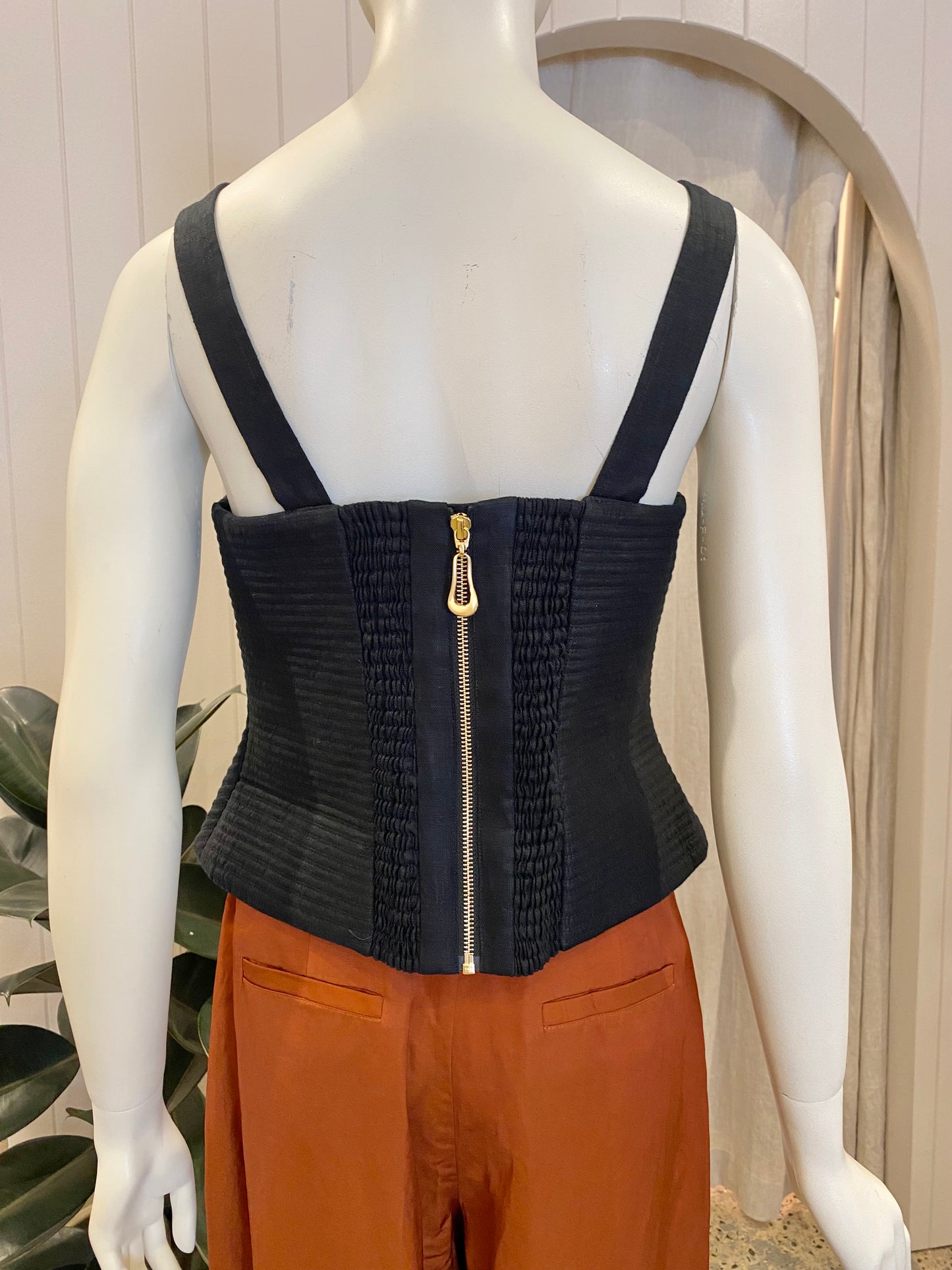 AJE Clover Corded Top in Black - Size 14