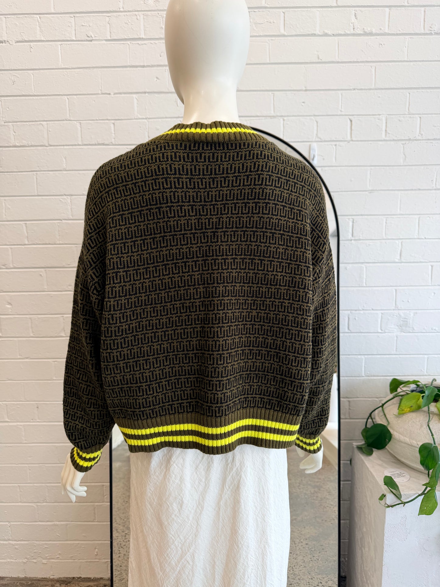 The Upside Olive Castilla Clementine Knit Jumper - Size S (8) - Pre-Loved Geelong