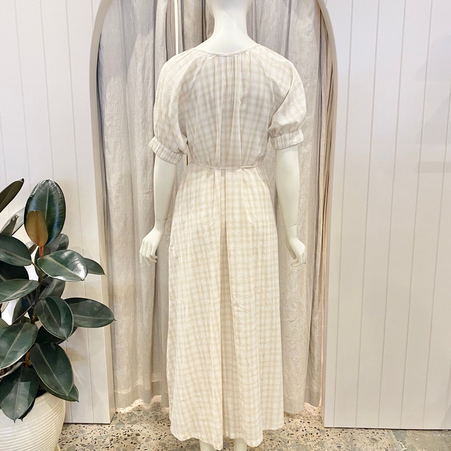 Assembly Label Gingham Midi Dress - Size 10/12