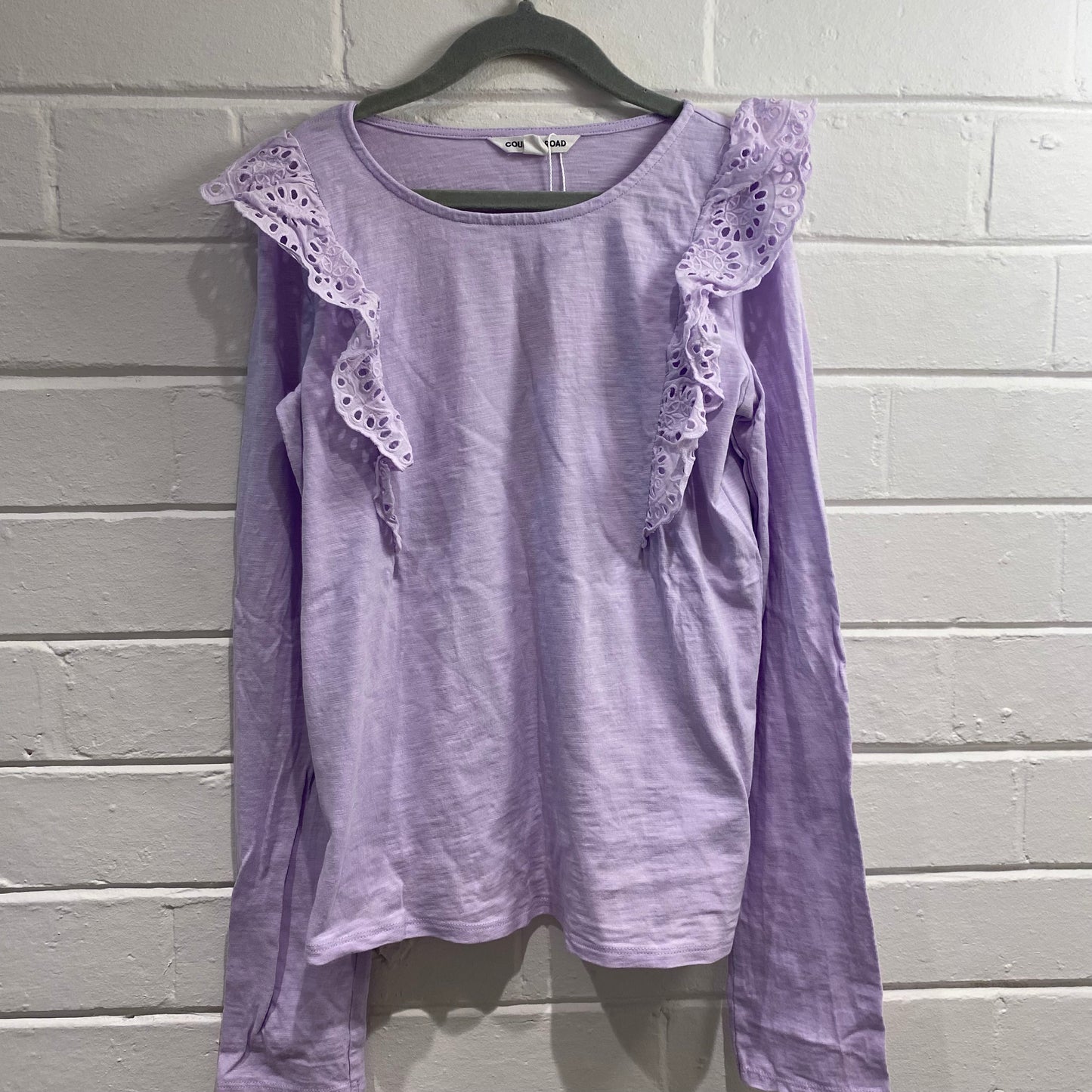 Country Road Lilac Ruffle Top - Size 10