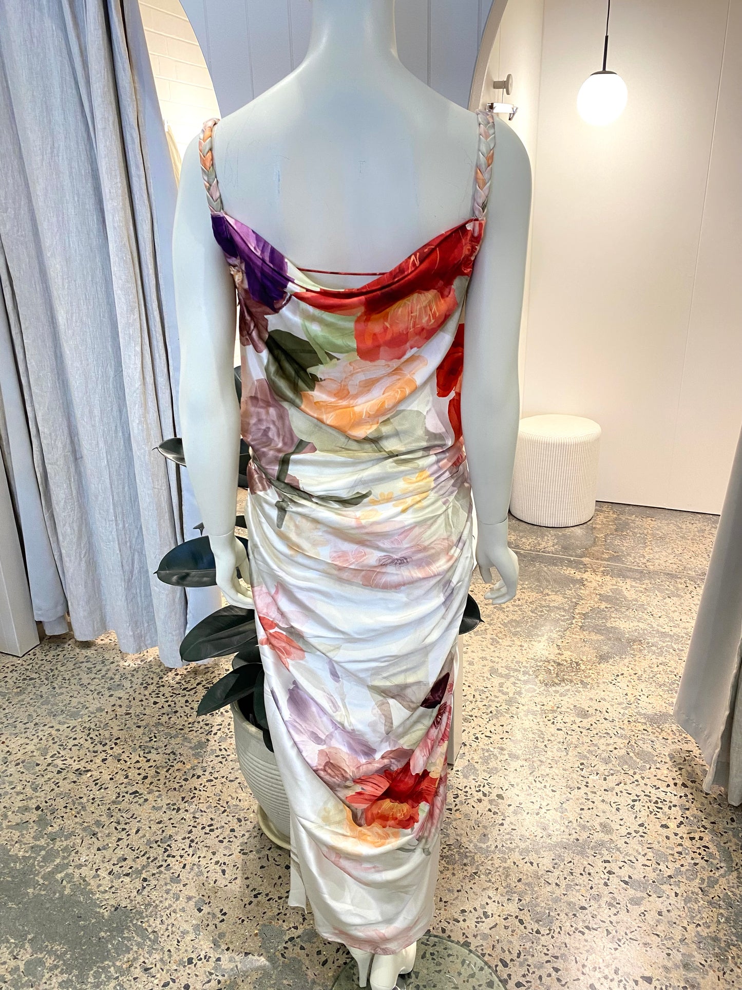 Leo Lin Rachel Cowl Neck Slip Dress - Size 12