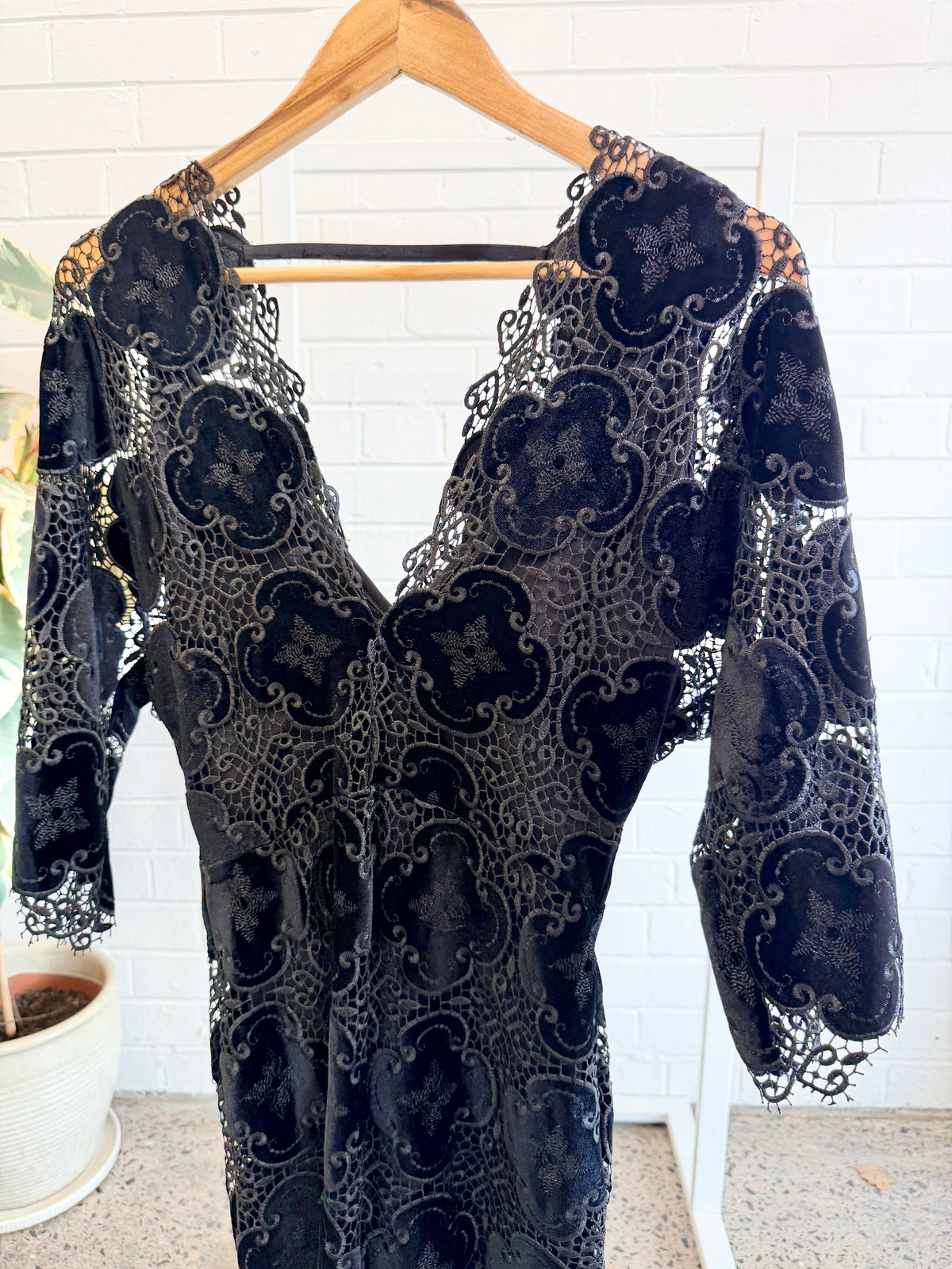 Bec and Bridge Black Lace Mini Dress - Size 8