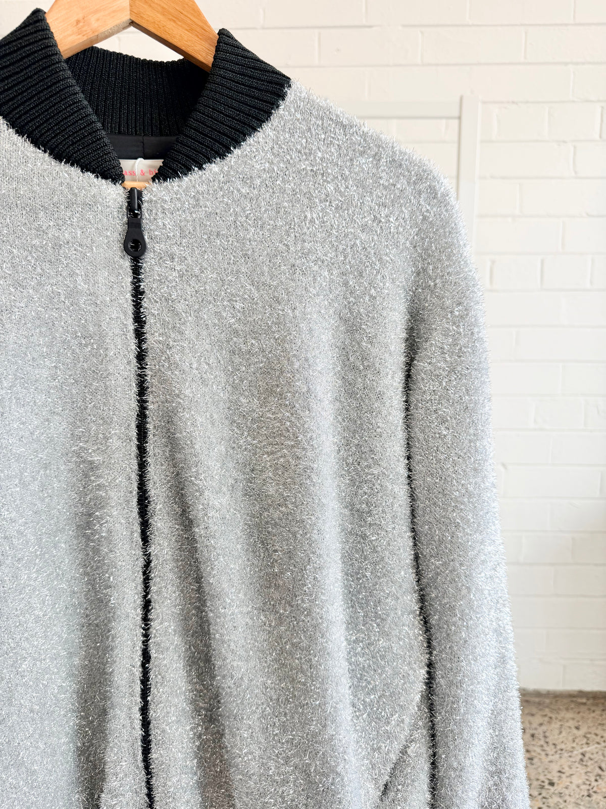 Sass and Bide Silver Dream Machine Bomber Jacket