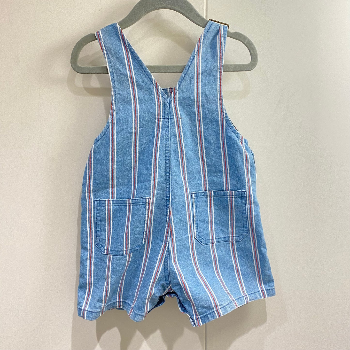 Goldie & Ace 'Burton' Striped Denim Overalls - Size 1