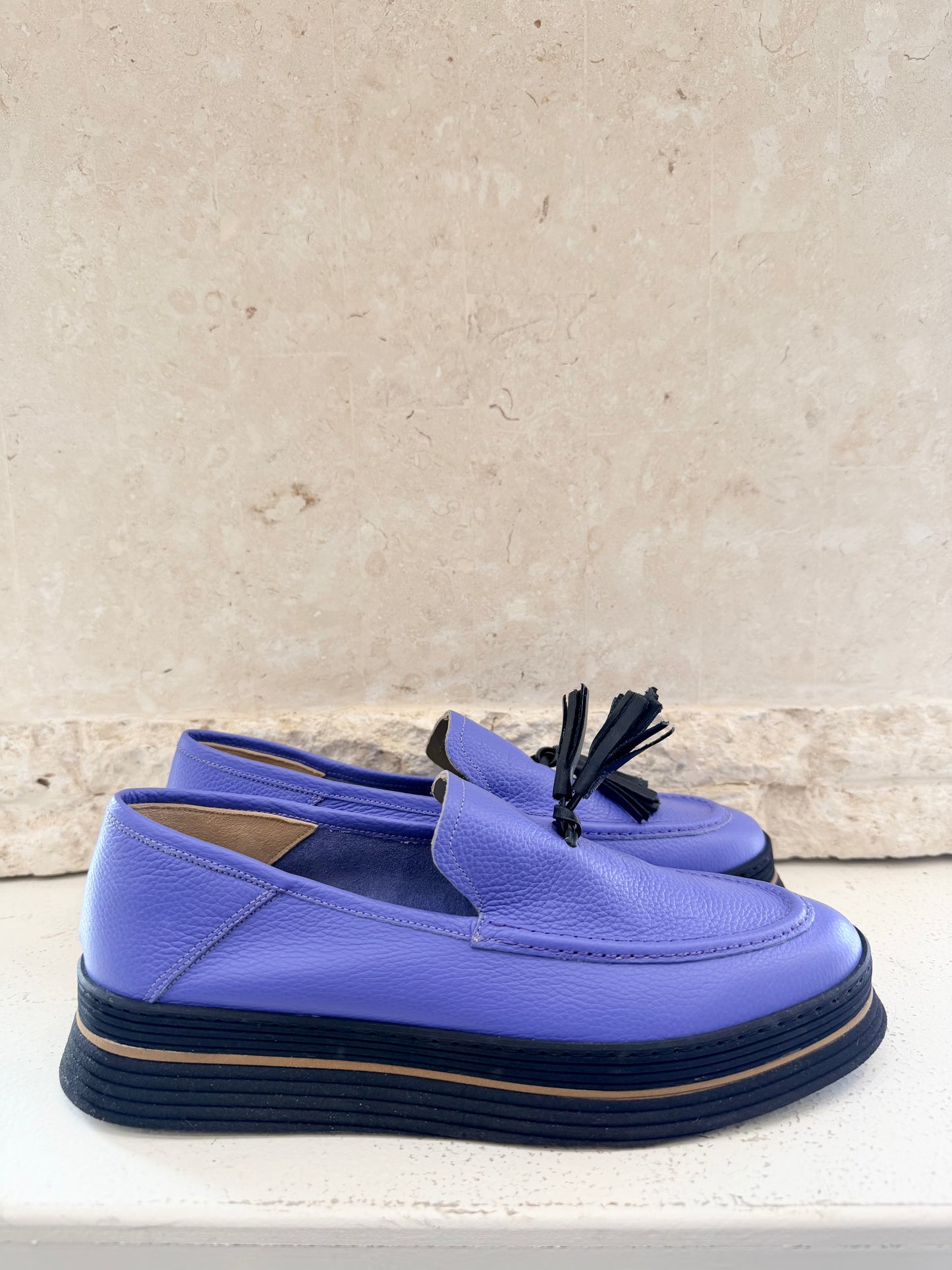 Habbot Cobalt Harola Leather Loafers - Size 39