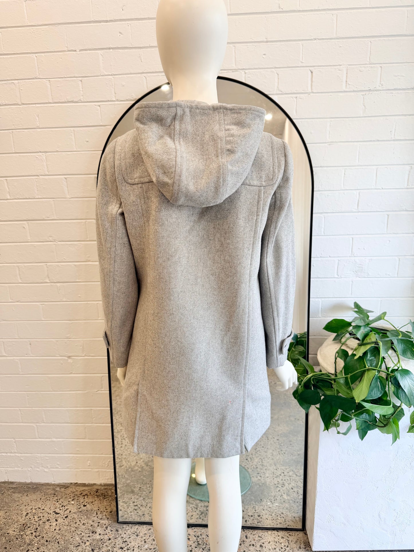 J Crew Grey Wool Blend Coat - Size 6
