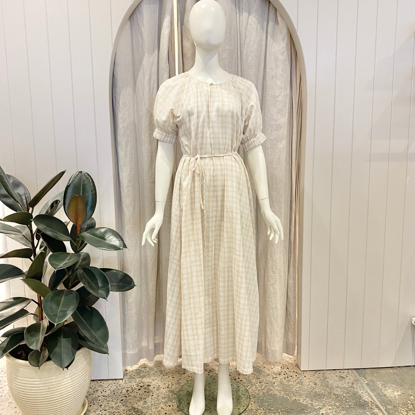 Assembly Label Gingham Midi Dress - Size 10/12