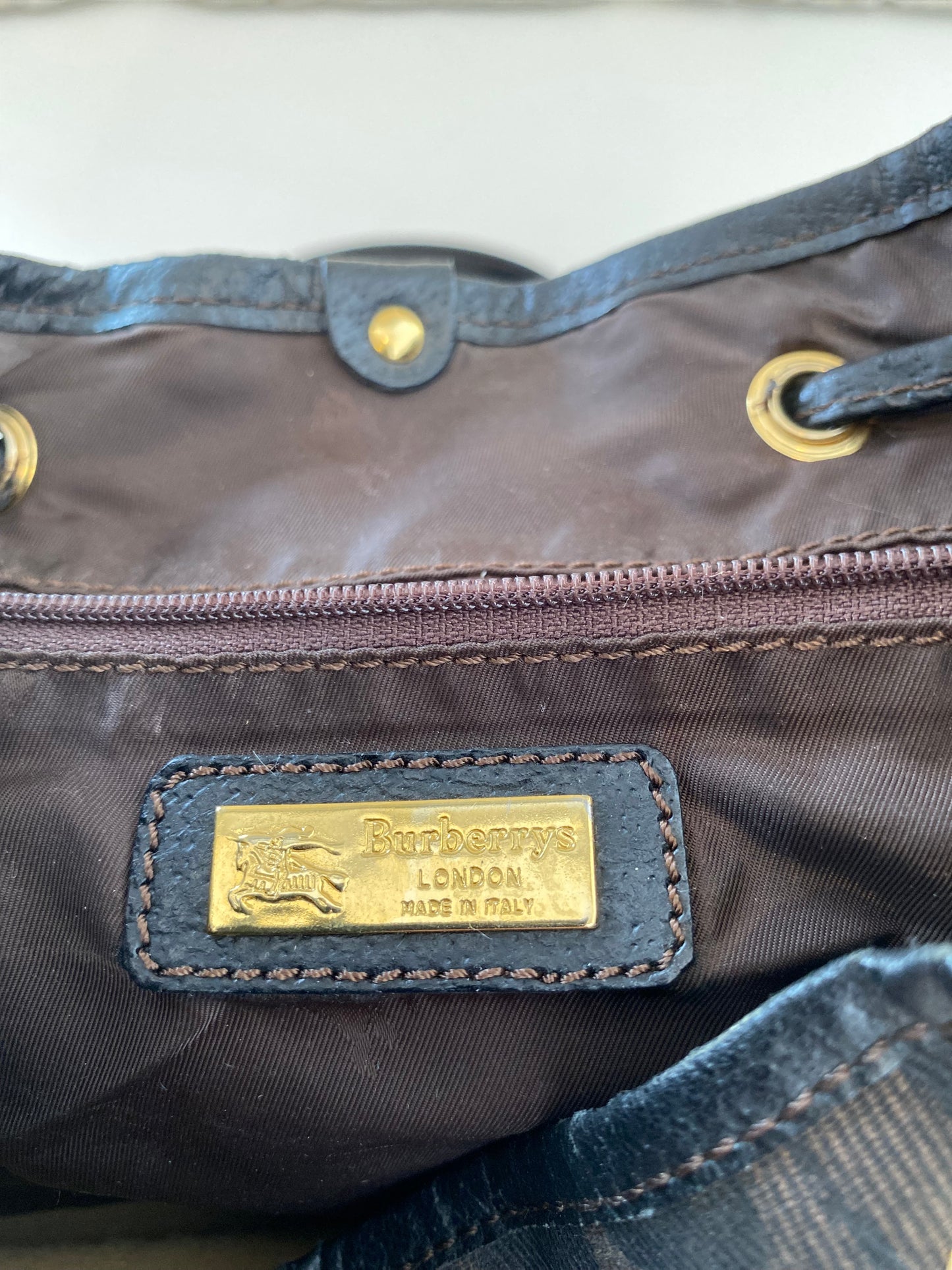 Burberry Canvas Monogram Backpack - Vintage circa 90’s