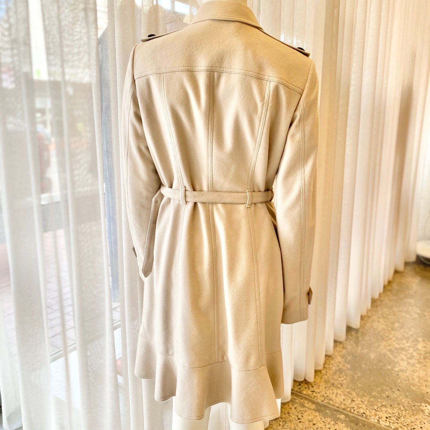 Burberry Wool Cashmere Coat - Size 42 (au 8-10)