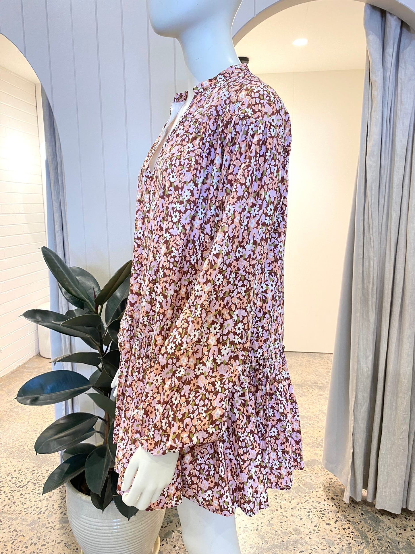 By Nicola Floral Mini Dress - Size 8