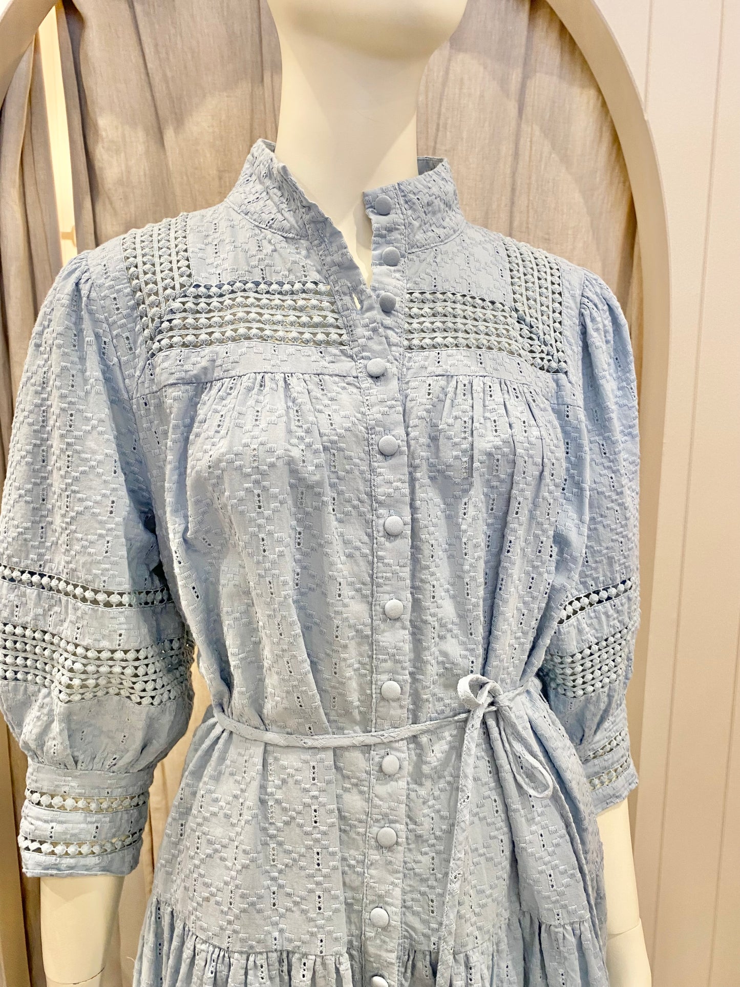 Zoe Kratzmann Light Blue Midi Dress - Size 1 (8/10)