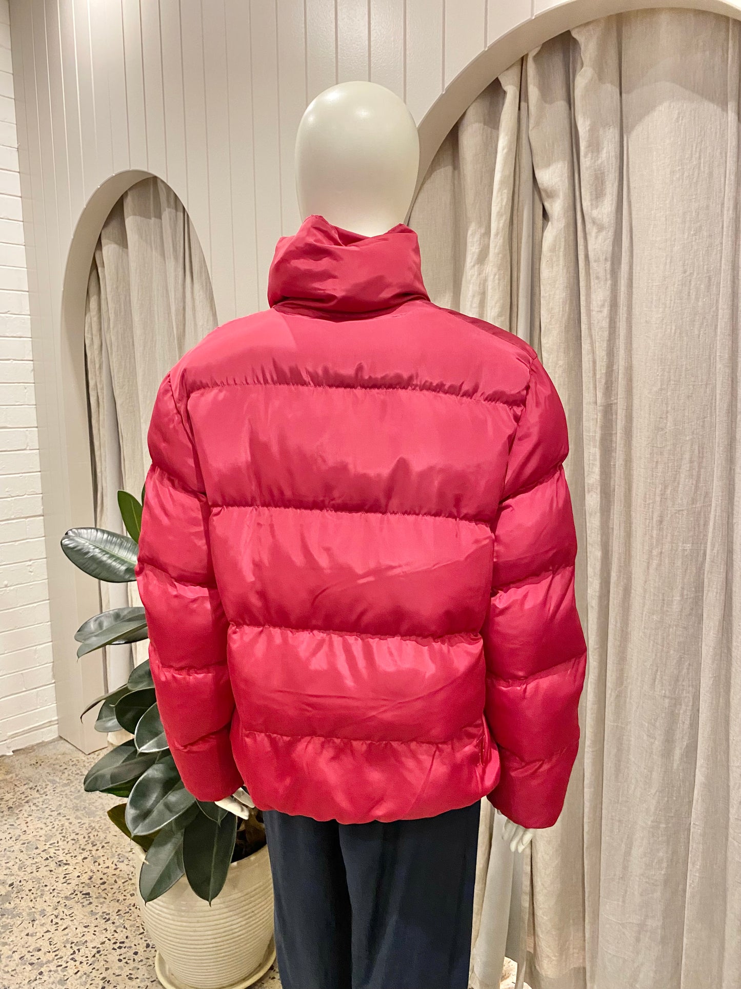 Toast Society 'Pluto' Puffer Jacket in Pink - Size L (12-14)