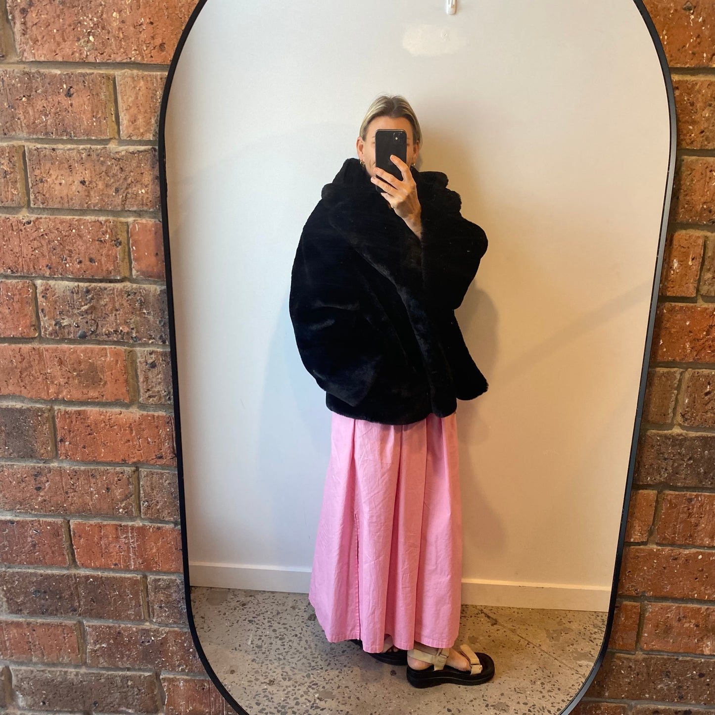 Anine Bing 'Hilary' Faux Fur Jacket - Size M (10-12)