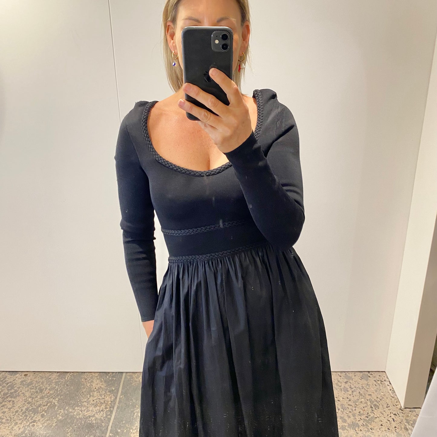 AJE Audrey Knit Midi Dress - Size XS (8)