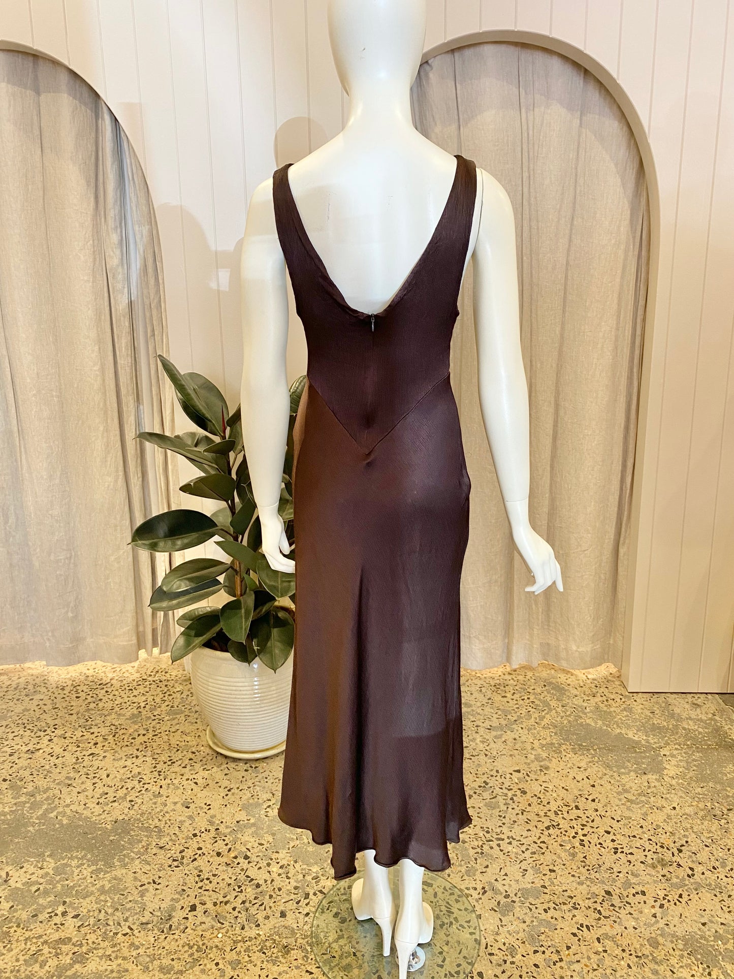 Bec & Bridge Moon Dance Verona Dress in Dark Chocolate - Size 12