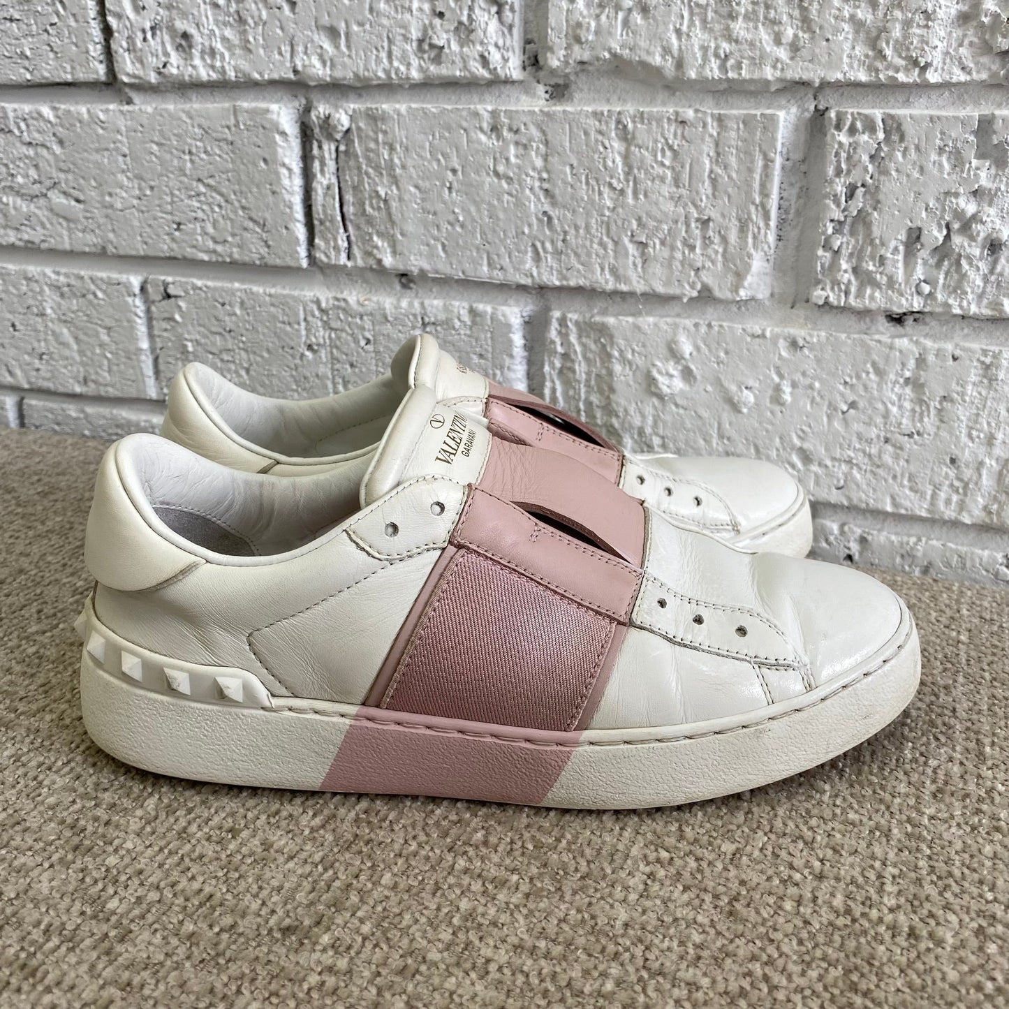 Valentino Garavani open leather sneakers - Size 37
