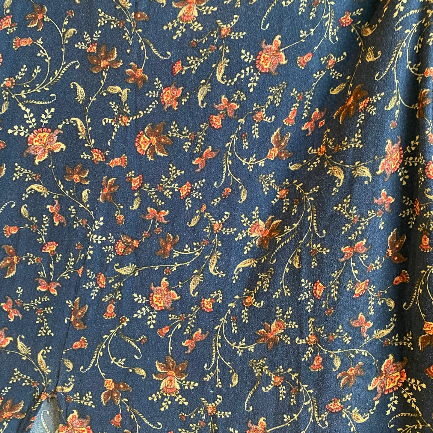Zimmermann Navy Floral Midi Skirt - Size 2 (10)