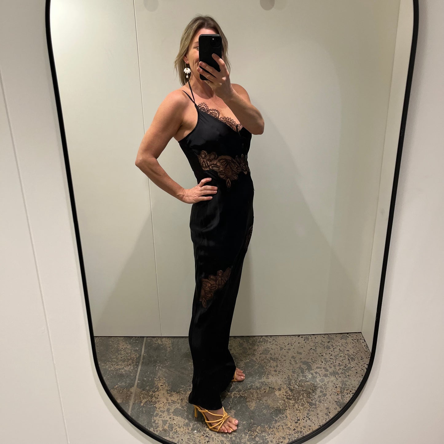 Shona Joy Jamila Lace Maxi Dress - Size 8