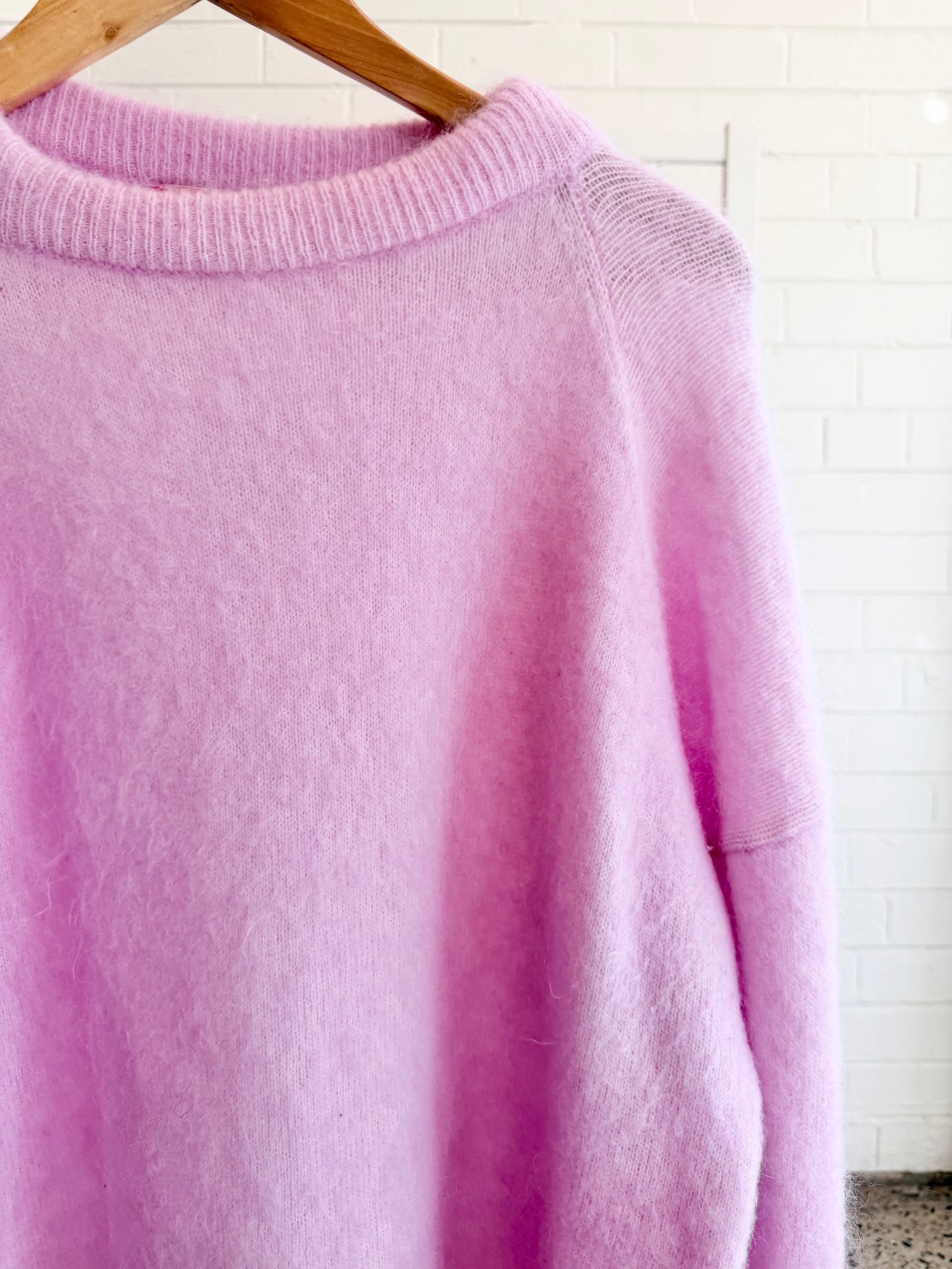 Acne Studios Pink Brushed Sweater - Size S (12)