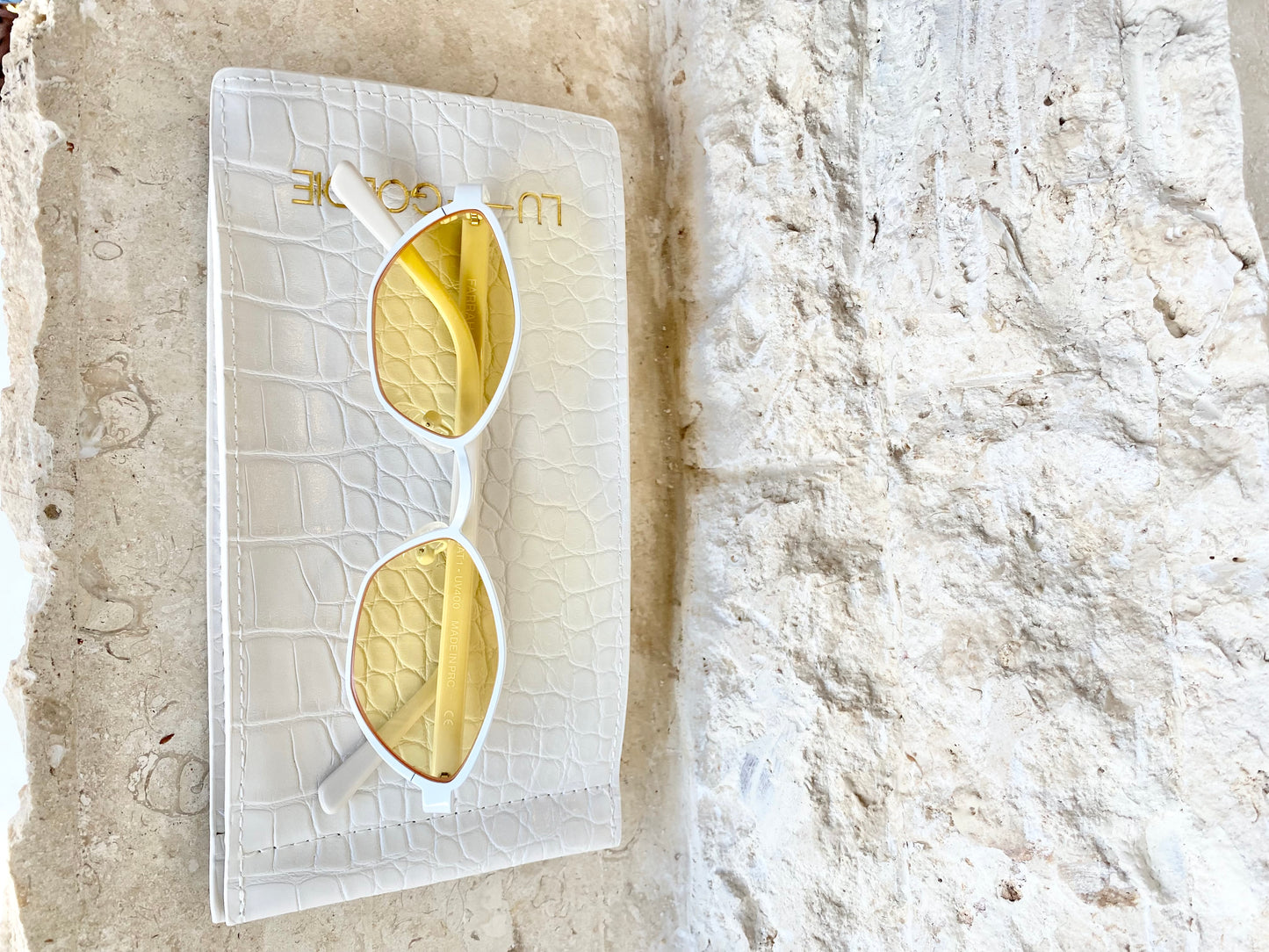 Lu Goldie Farrah Sunglasses in Lemon