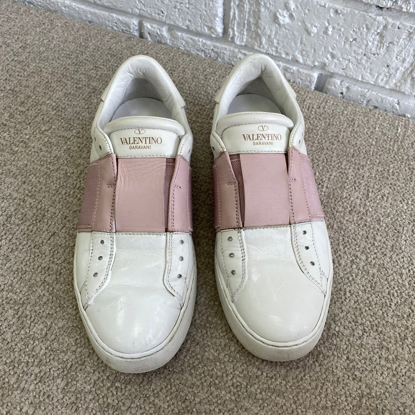 Valentino Garavani open leather sneakers - Size 37