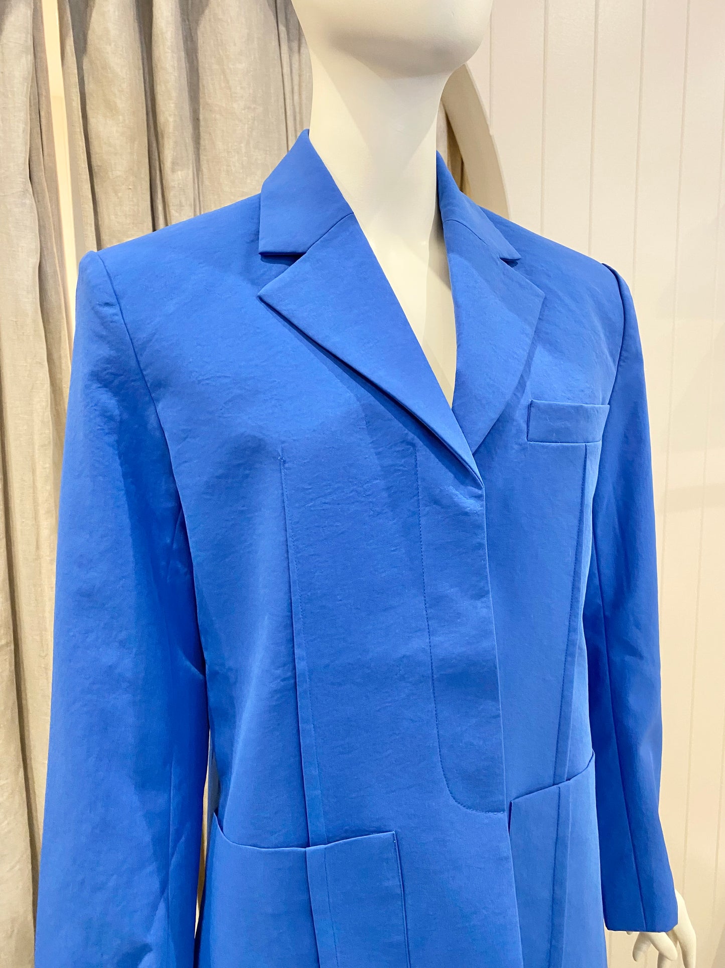 Raef Blue Henley Blazer - Size 10