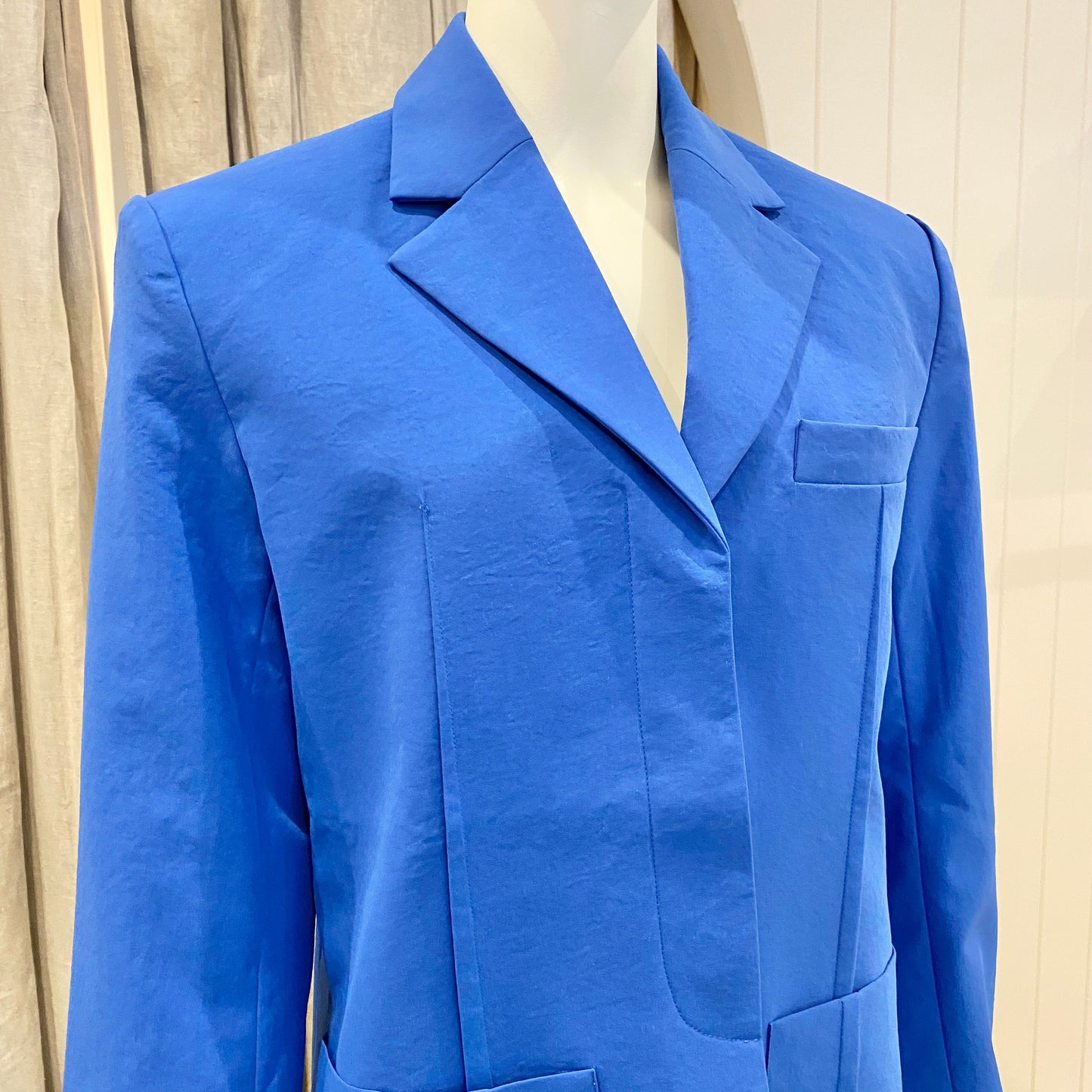 Raef Blue Henley Blazer - Size 10