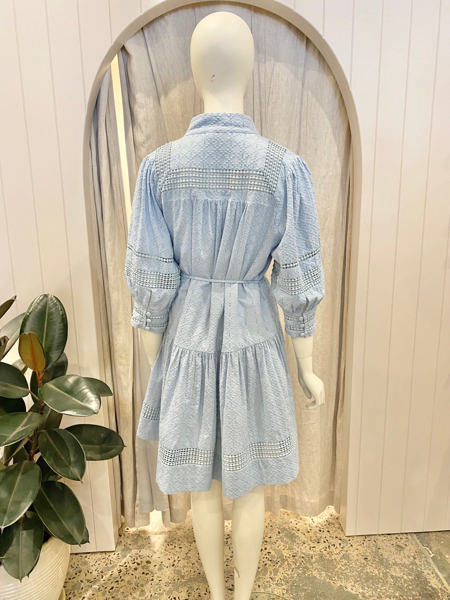 Zoe Kratzmann Light Blue Midi Dress - Size 1 (8/10)