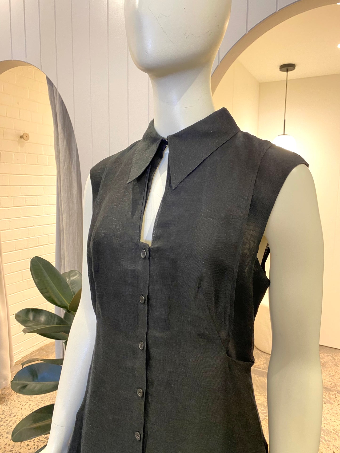 Country Road Darted Maxi Shirtdress - Size 10