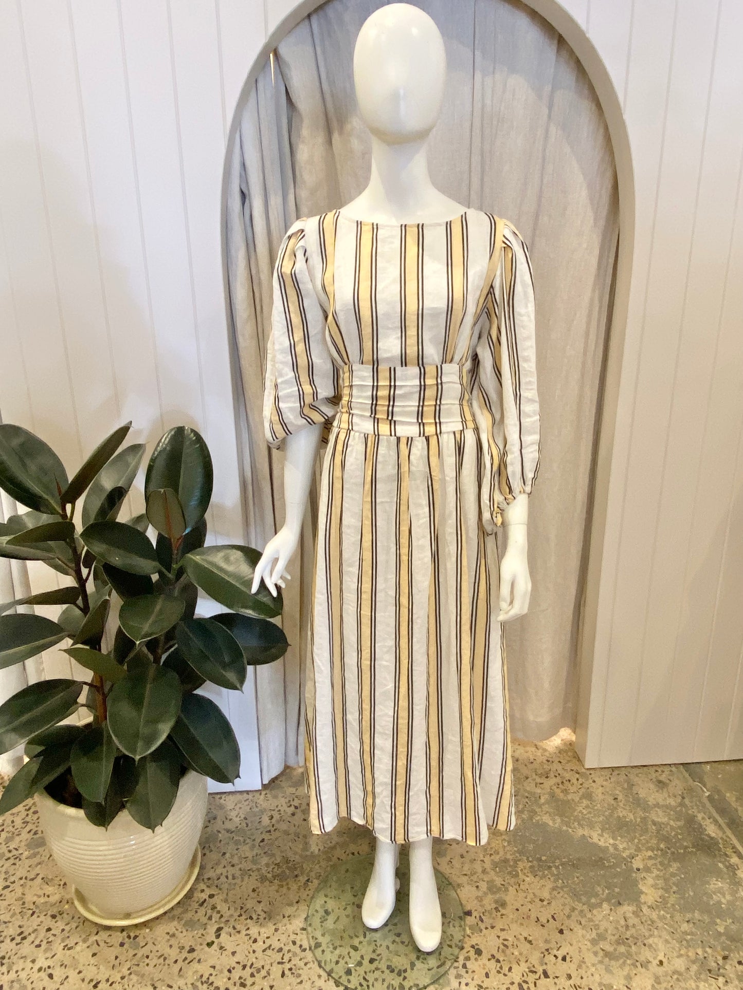 Vrg Girl Linen Midi Dress - Size 10