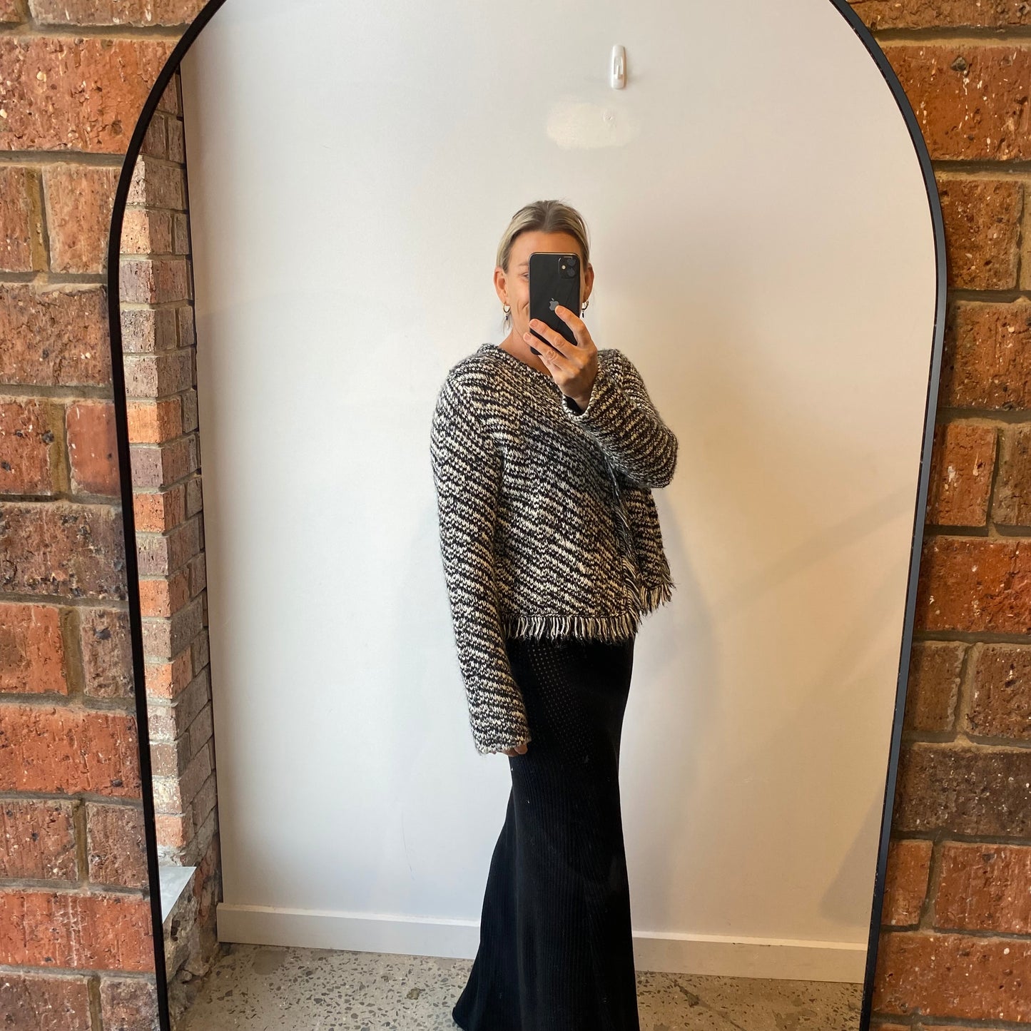 Maje Woven Boucle Tweed Jacket - Size 2 (10/12)