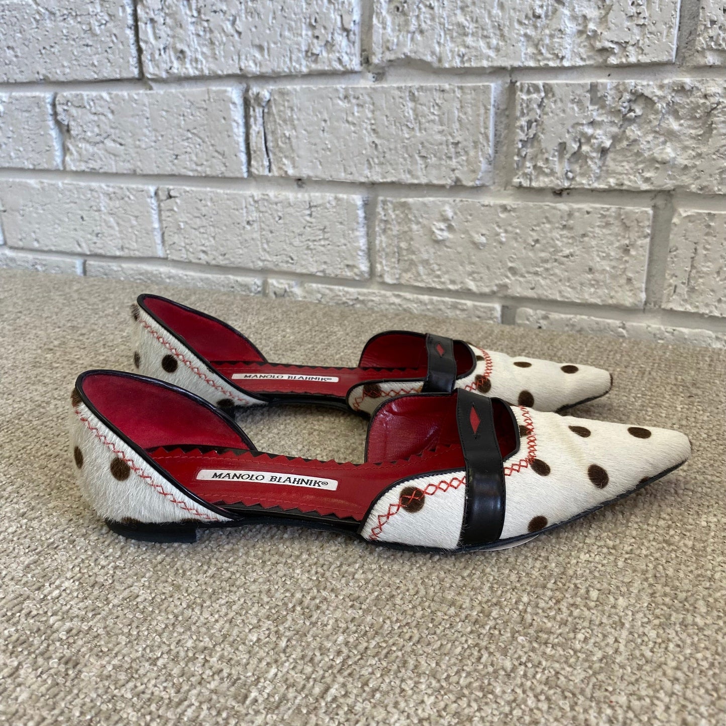 Manolo Blahnik Polka Dot Flats - Size 37