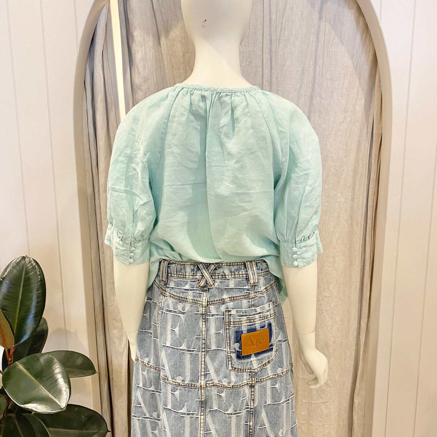 Country Road Mint Blouse - Size 10