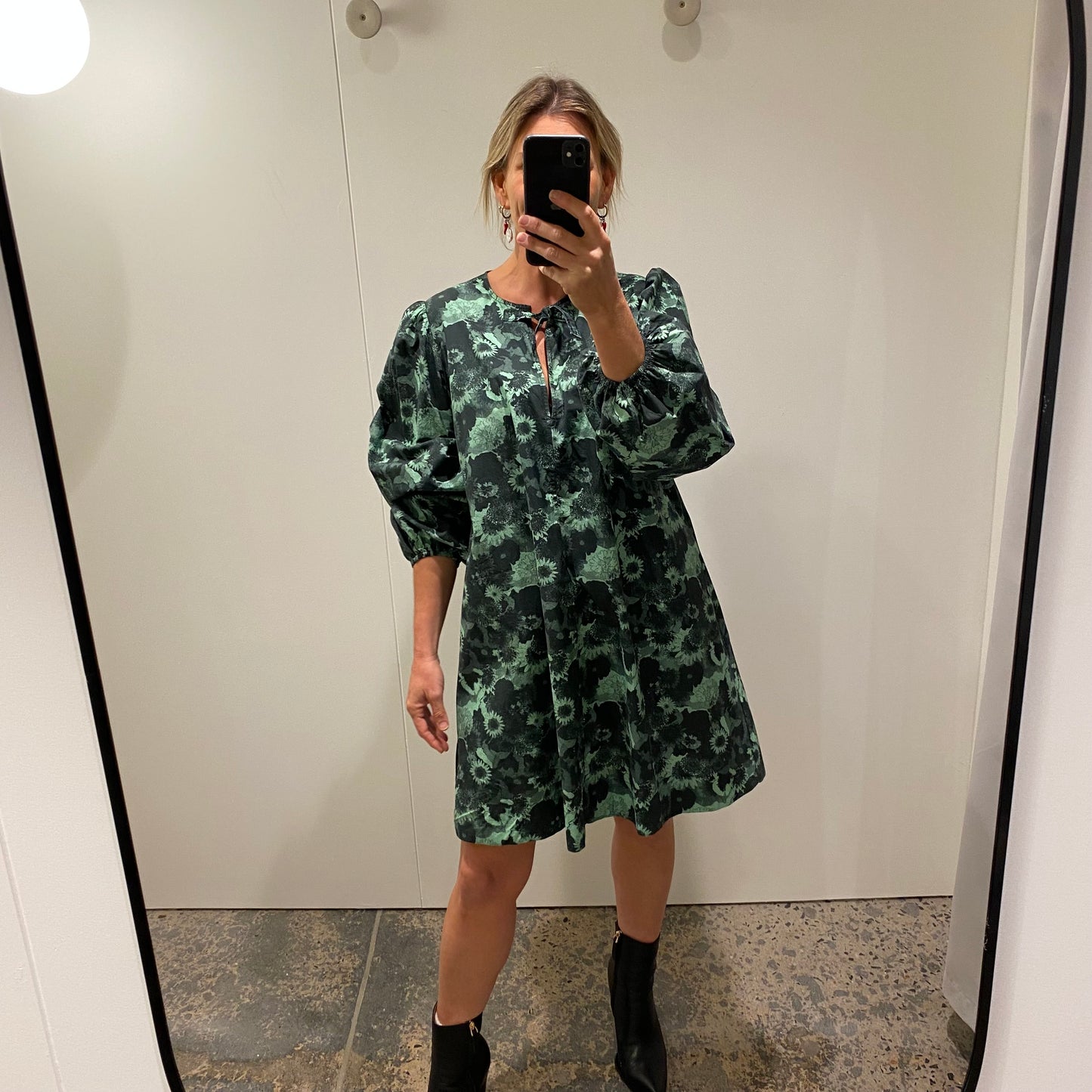 GANNI Bow Mini Shift Dress - Size 42 (12)