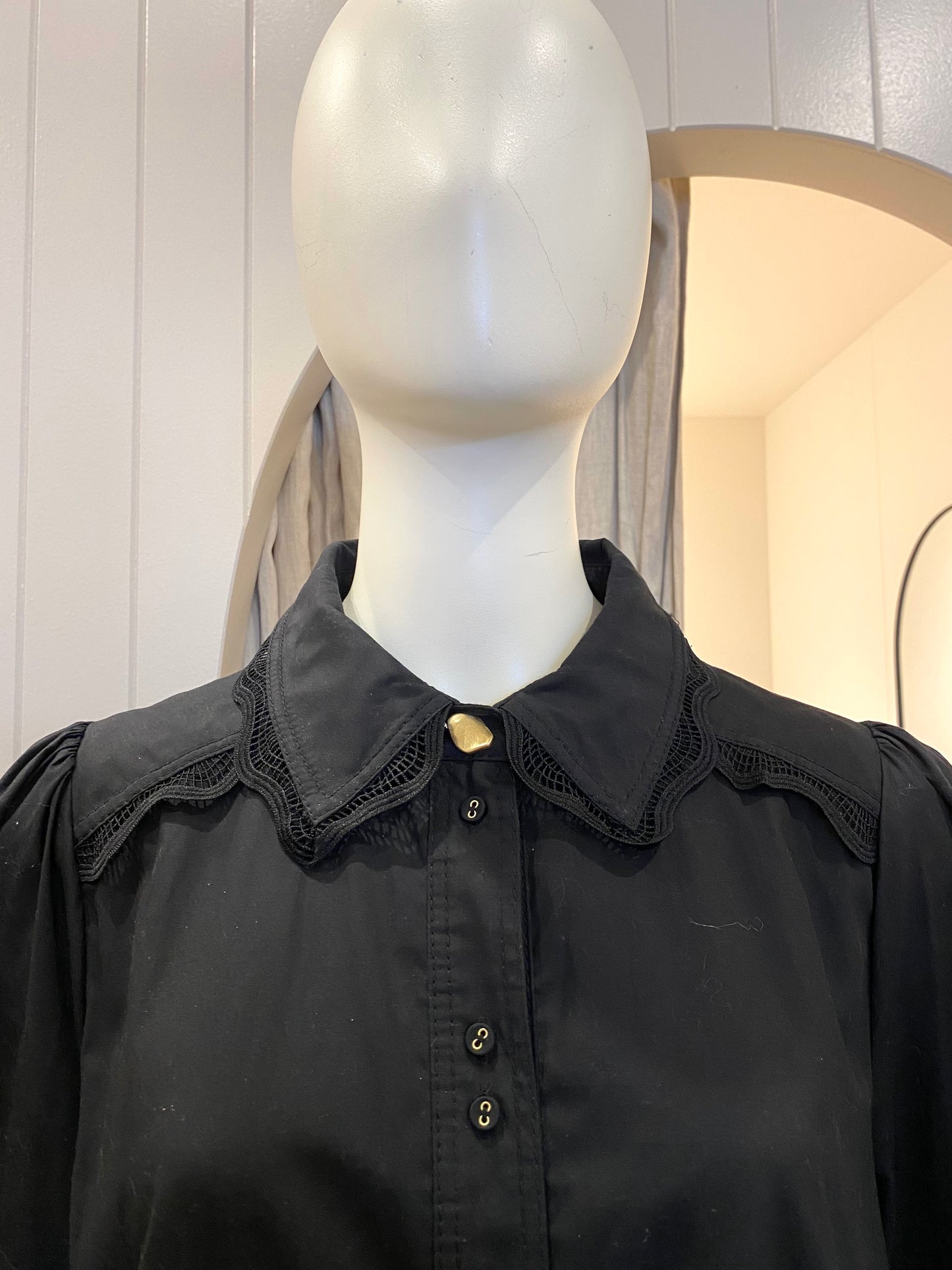 AJE Reva Wave Mini Dress in Black - Size 12