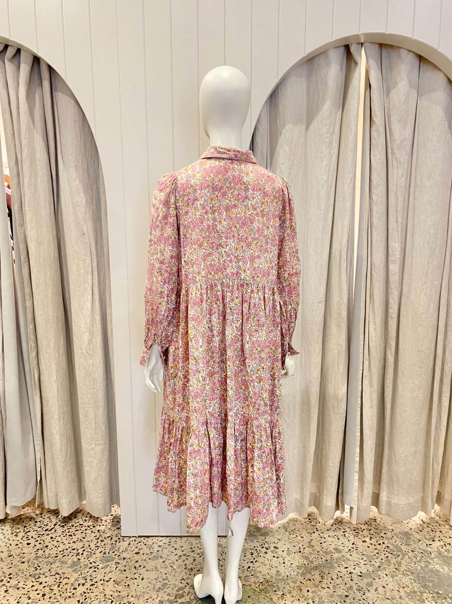 byTiMo Floral Midi Shirtdress - Size L (12-14)
