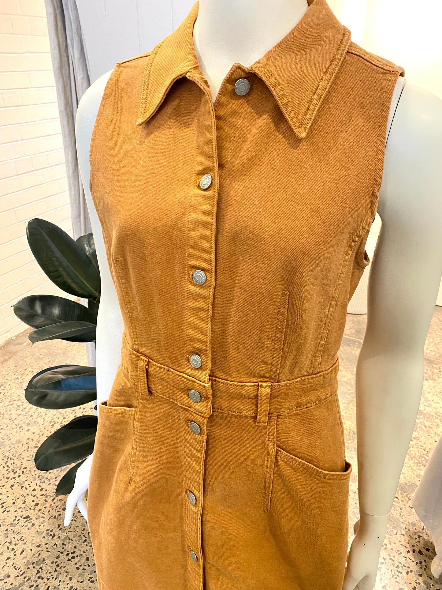 & Other Stories Sleeveless Denim Dress - Size 12