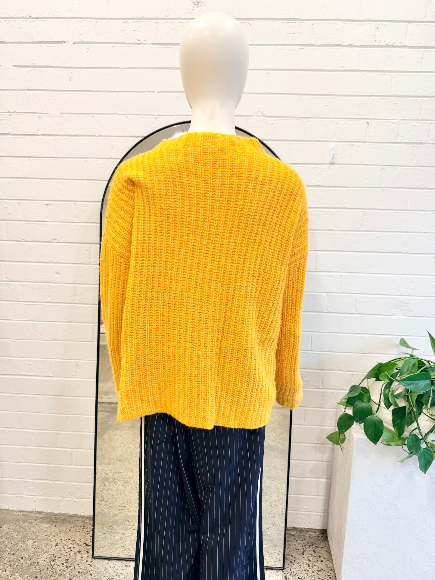Sass & Bide Chunky Knit Jumper in Lemon Zest - Size L (12)