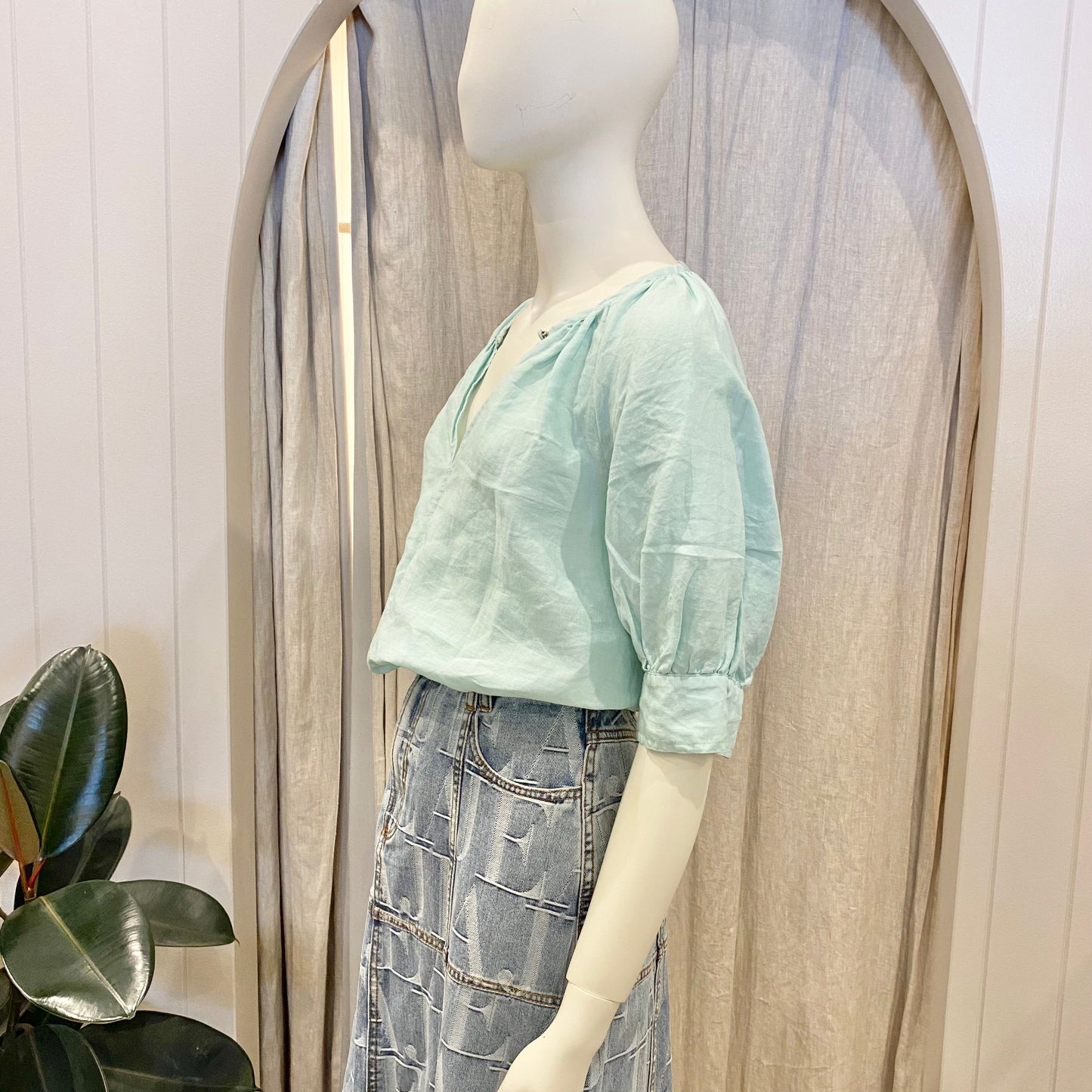 Country Road Mint Blouse - Size 10