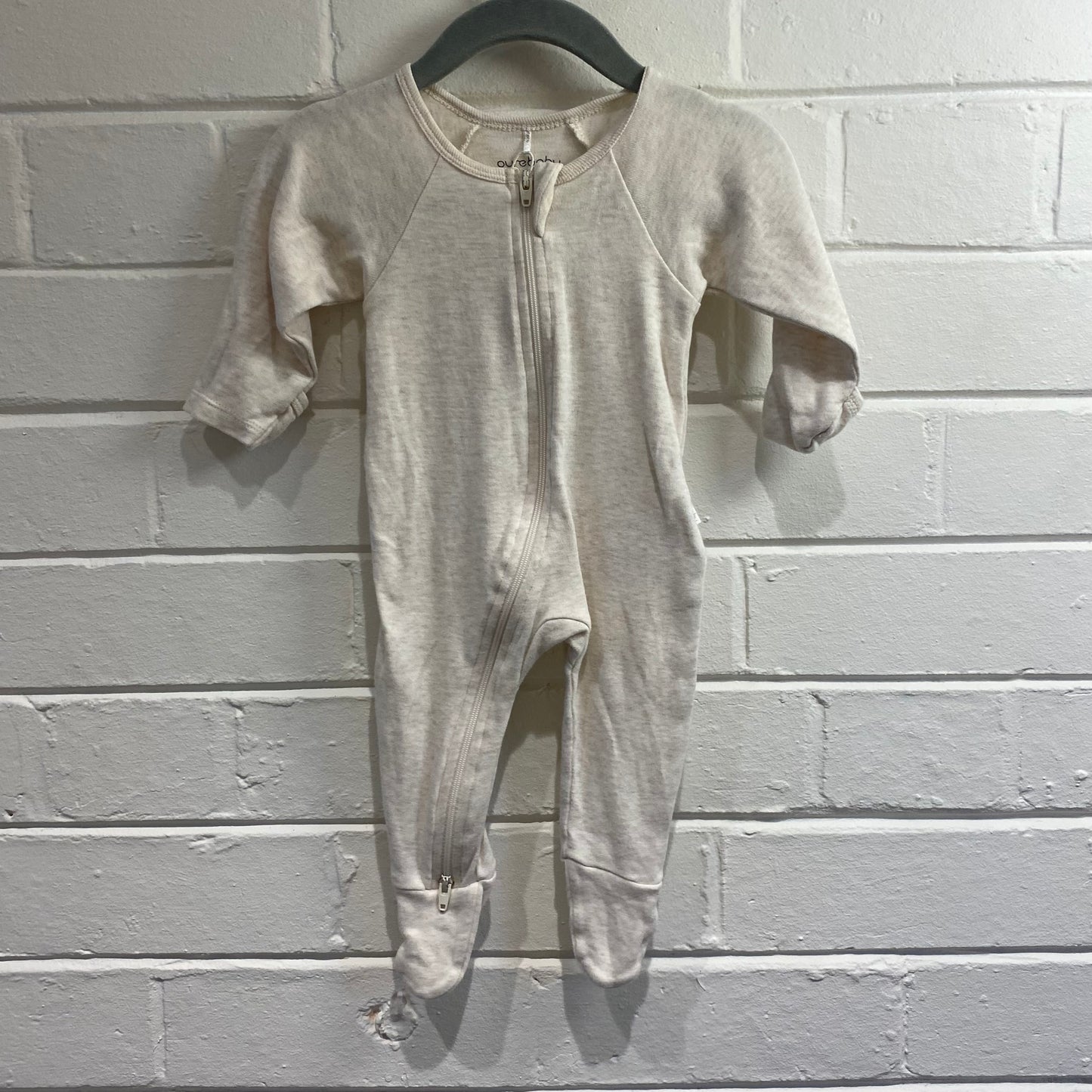 Purebaby Cream Onesie - Size 000