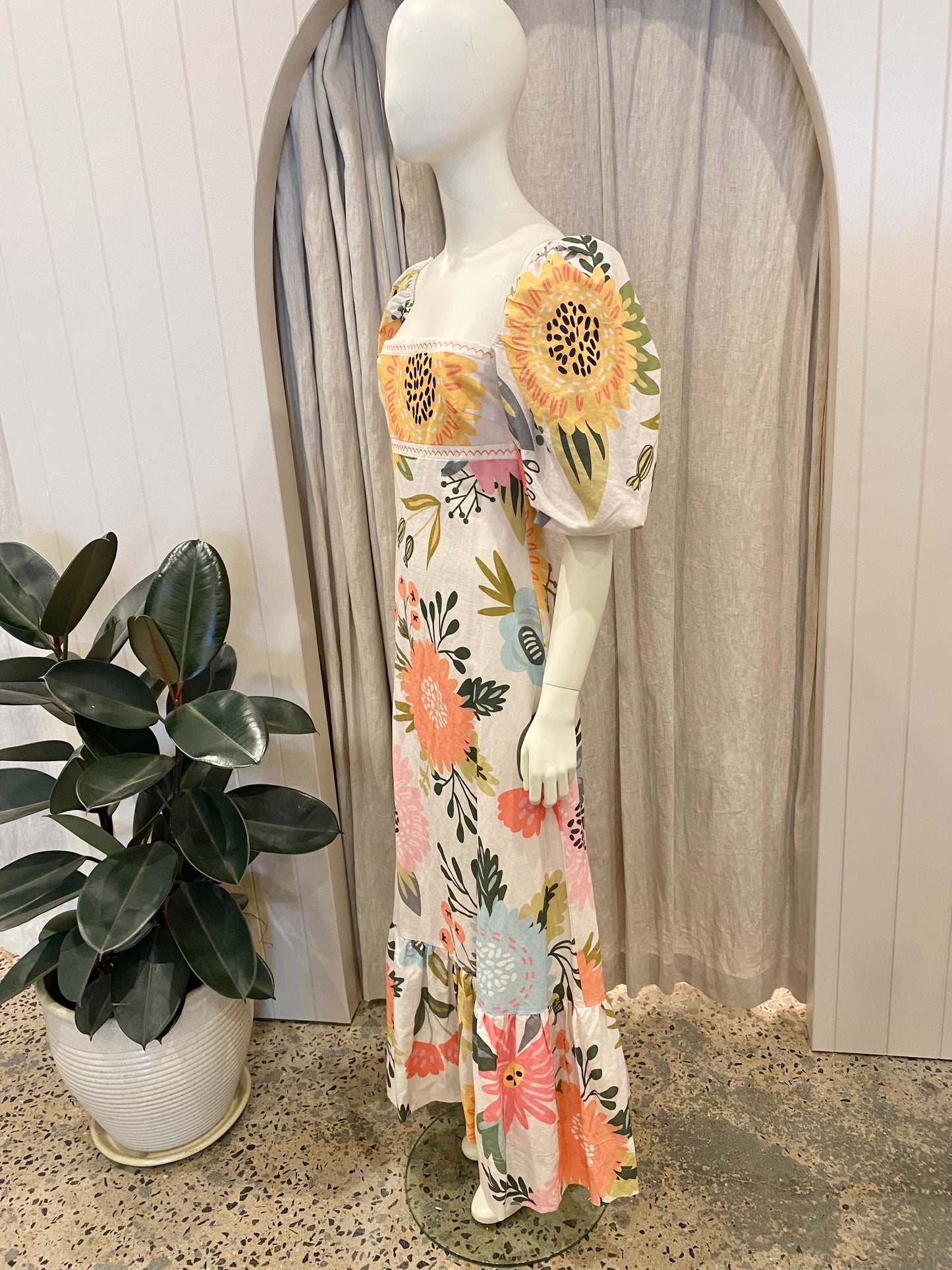 By Nicola Floral Camille Maxi Dress Popourri - Size 8